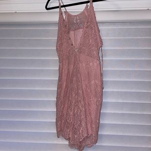 Free people pink XS lace dress